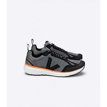 Veja CONDOR 2 ALVEOMESH Schoenen Dames Black/Orange | BE 490JPQ